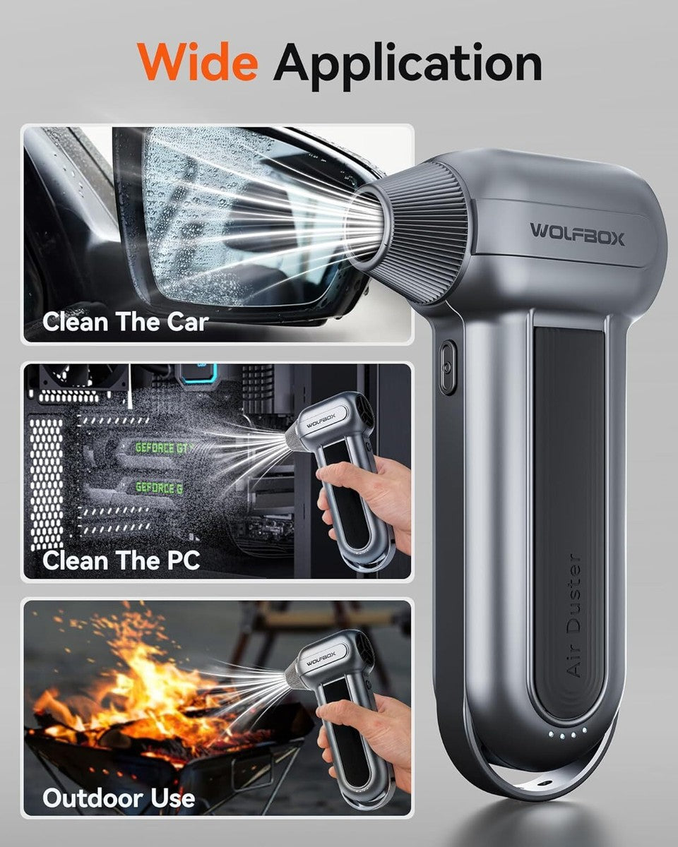 WOLFBOX MF100 – Soplador de Aire Eléctrico Recargable
