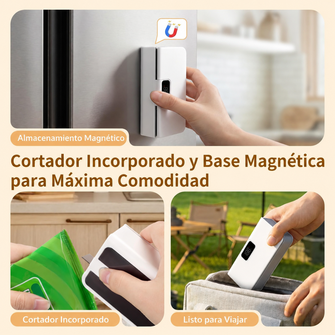 Mini Selladora de Bolsas Portátil 2 en 1 (Selladora + Cortadora)