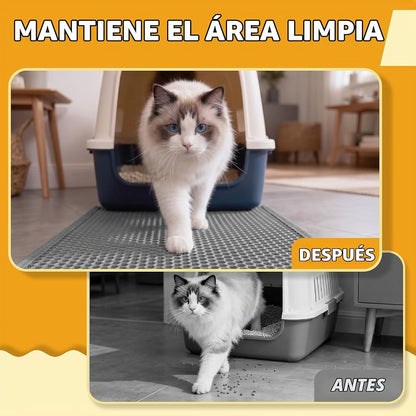 Alfombra Recolectora de Arena para Arenero de Gatos 60x40