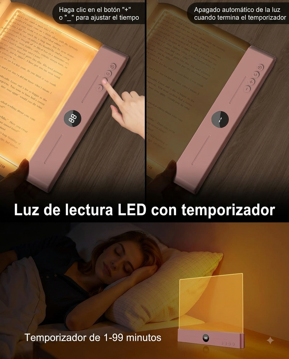 Lámpara LED de Lectura 2 en 1 con Temporizador