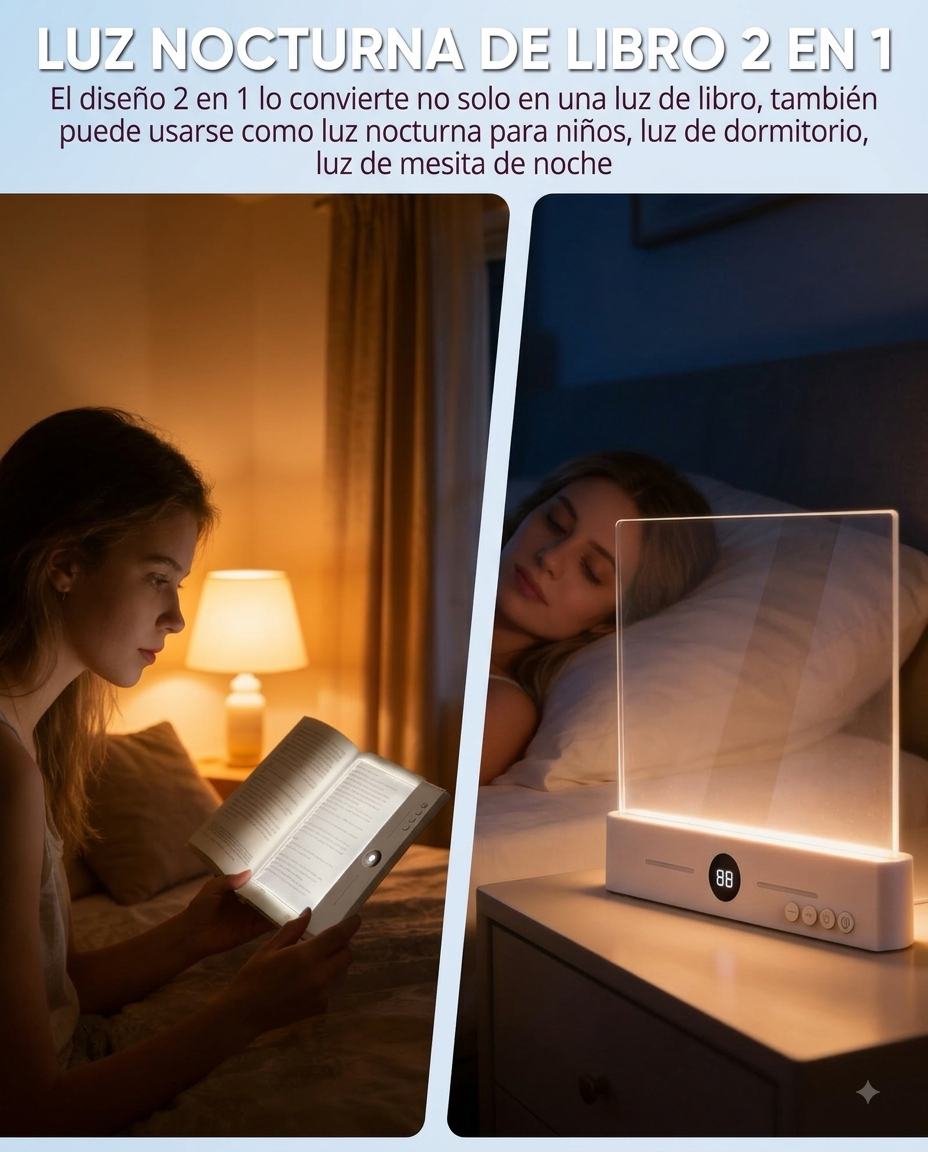 Lámpara LED de Lectura 2 en 1 con Temporizador