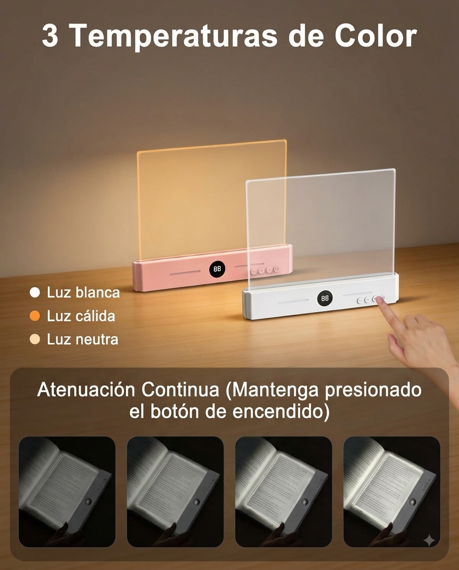Lámpara LED de Lectura 2 en 1 con Temporizador