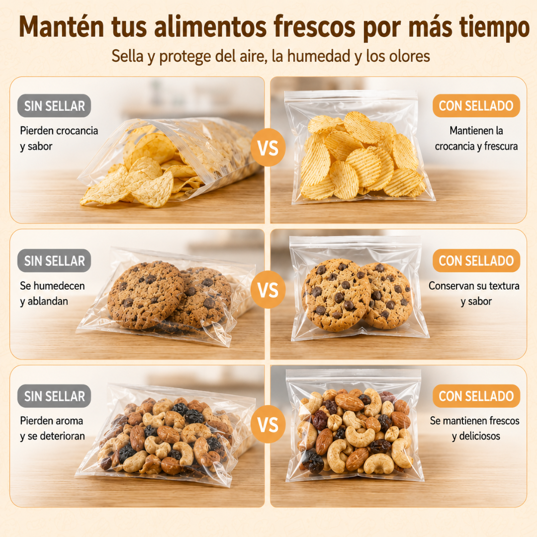 Mini Selladora de Bolsas Portátil 2 en 1 (Selladora + Cortadora)