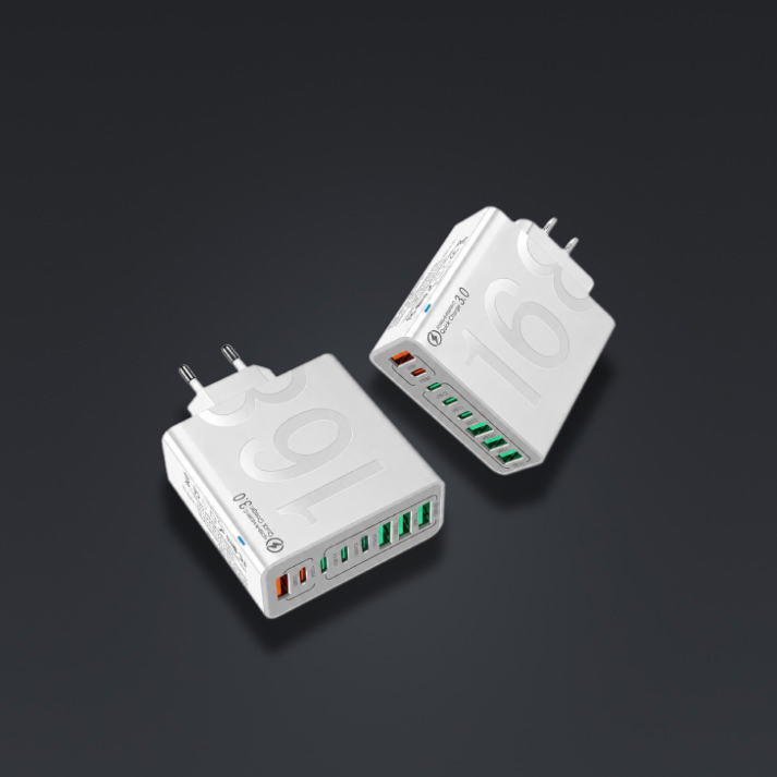 150W 8-Port USB & USB-C PD Carga Rapida