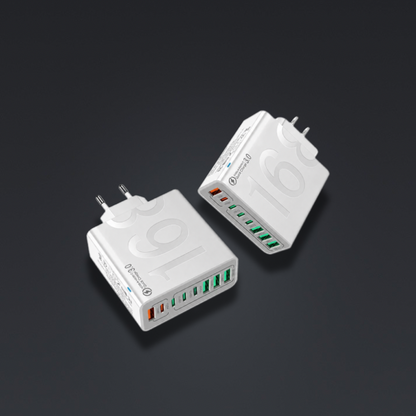 150W 8-Port USB & USB-C PD Carga Rapida