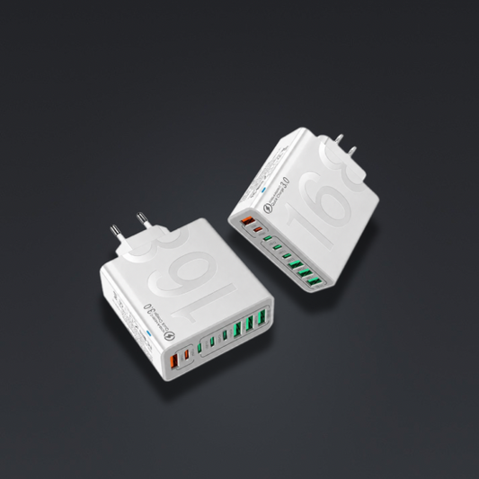 150W 8-Port USB & USB-C PD Carga Rapida