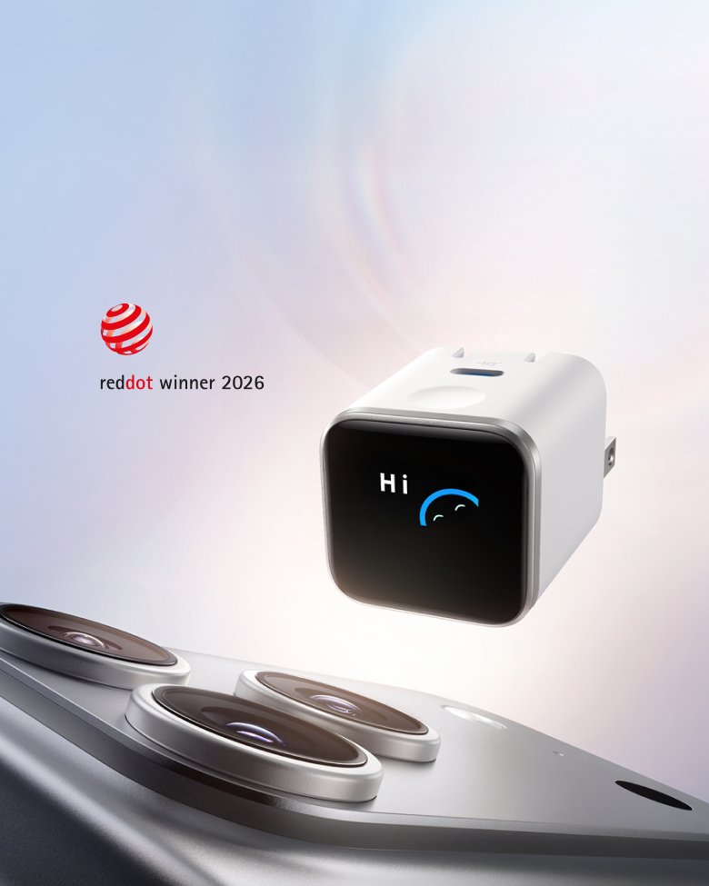Anker Nano Charger (45W, Smart Display, 180° Foldable)