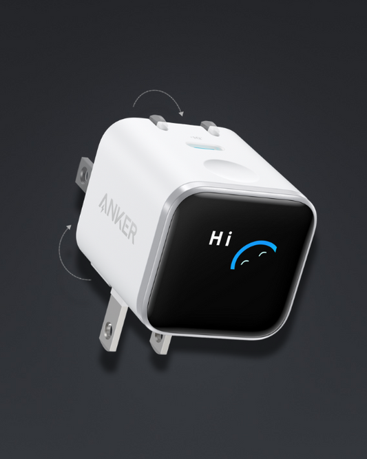 Anker Nano Charger (45W, Smart Display, 180° Foldable)